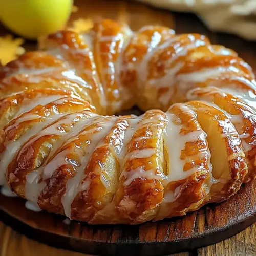 Apple Kringle with Vanilla Glaze