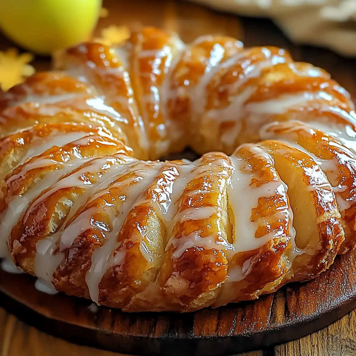 Apple Kringle with Vanilla Glaze