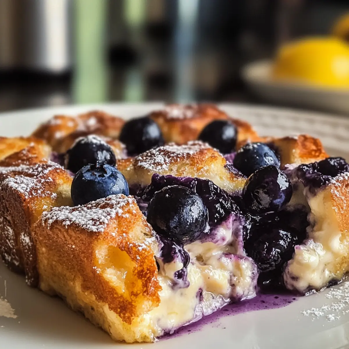 Blueberry Lemon French Toast Casserole