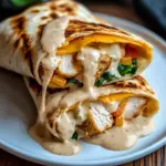 Cheesy Garlic Chicken Wraps