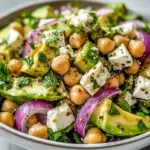 Chickpea Feta Avocado Salad