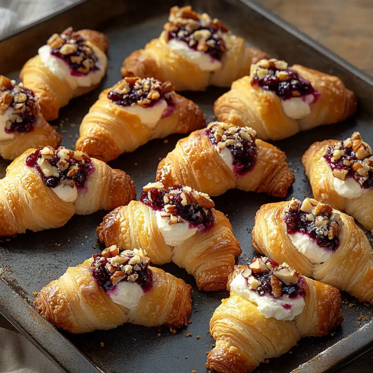 Cranberry Cream Cheese Crescent Bites