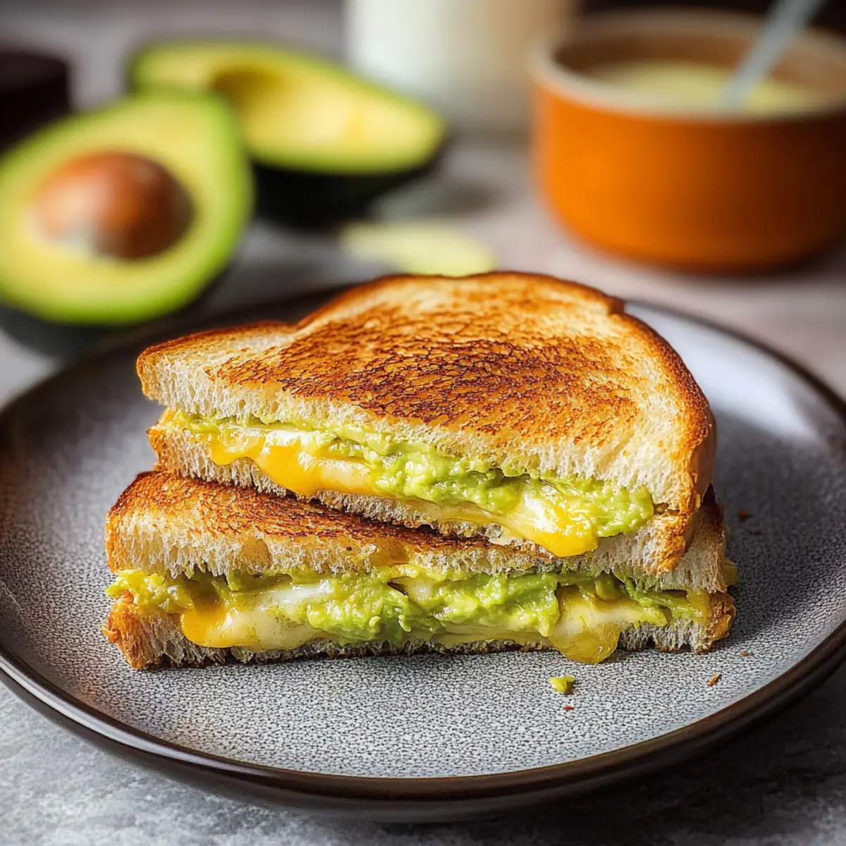 Creamy Avocado Grilled Cheese