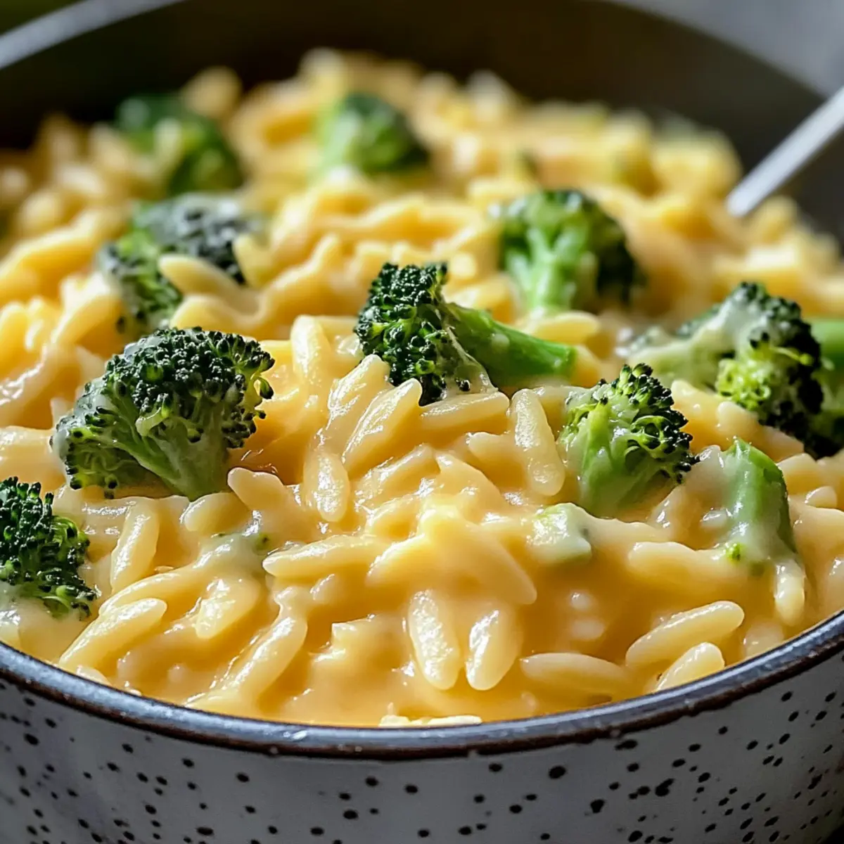 Creamy One-Pot Broccoli Cheddar Orzo