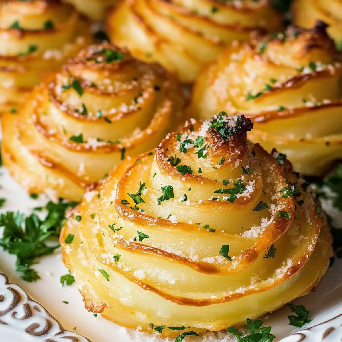 Garlic Parmesan Duchess Potatoes