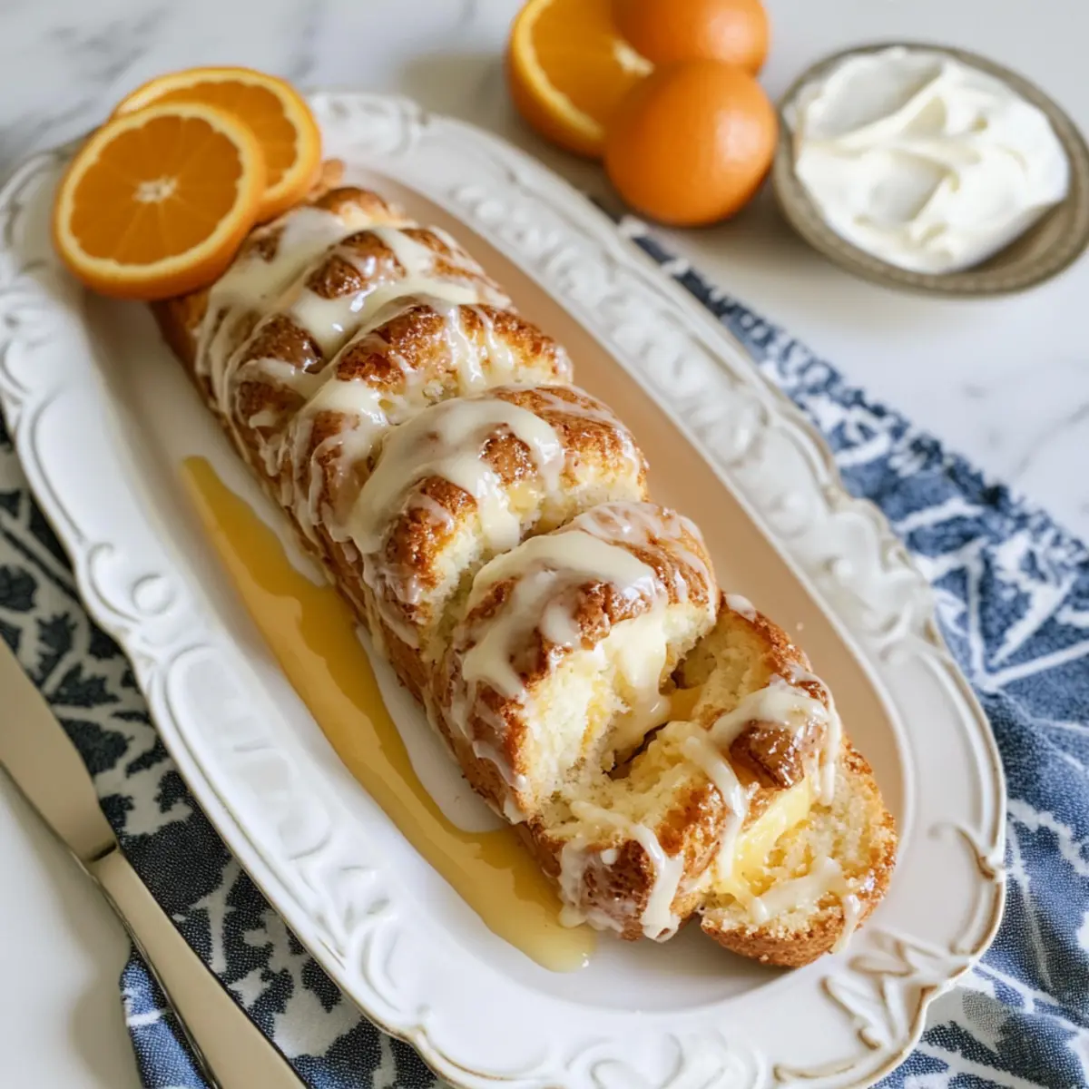 Orange Breakfast Pull Apart Loaf