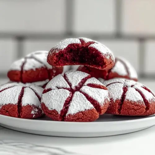 Red Velvet Crinkle Cookie