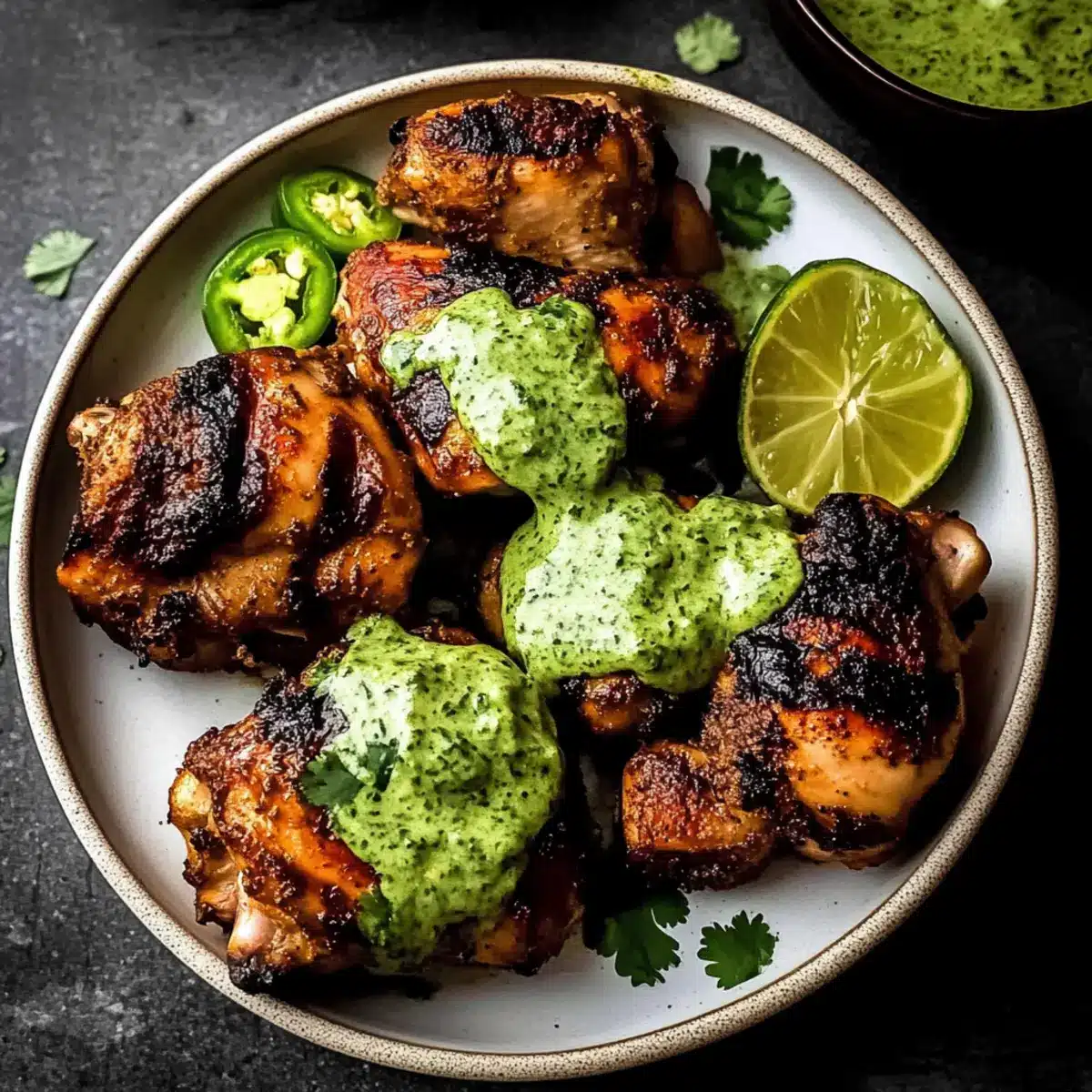Peruvian Chicken with Green Sauce
