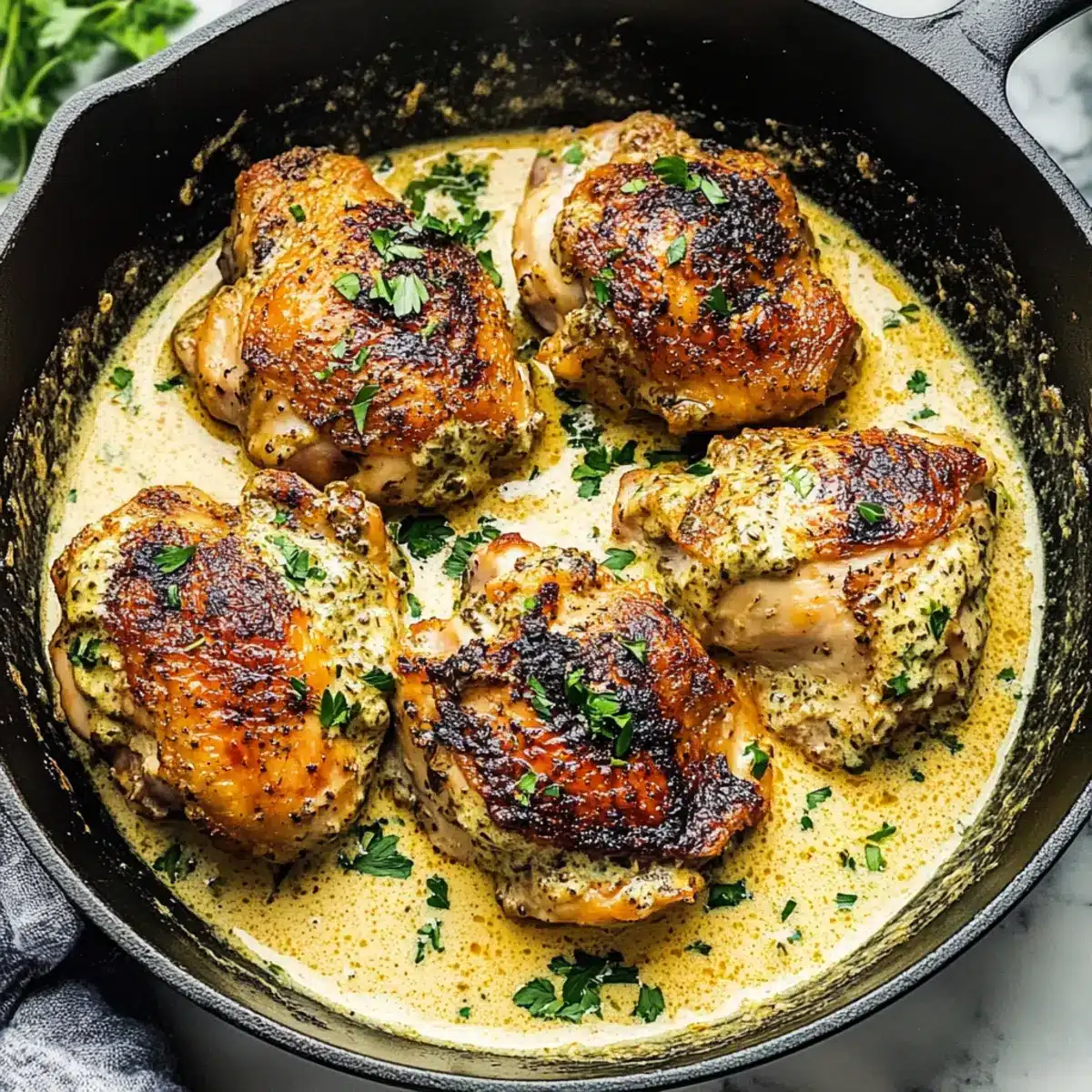 Easy Skillet Chicken Thighs