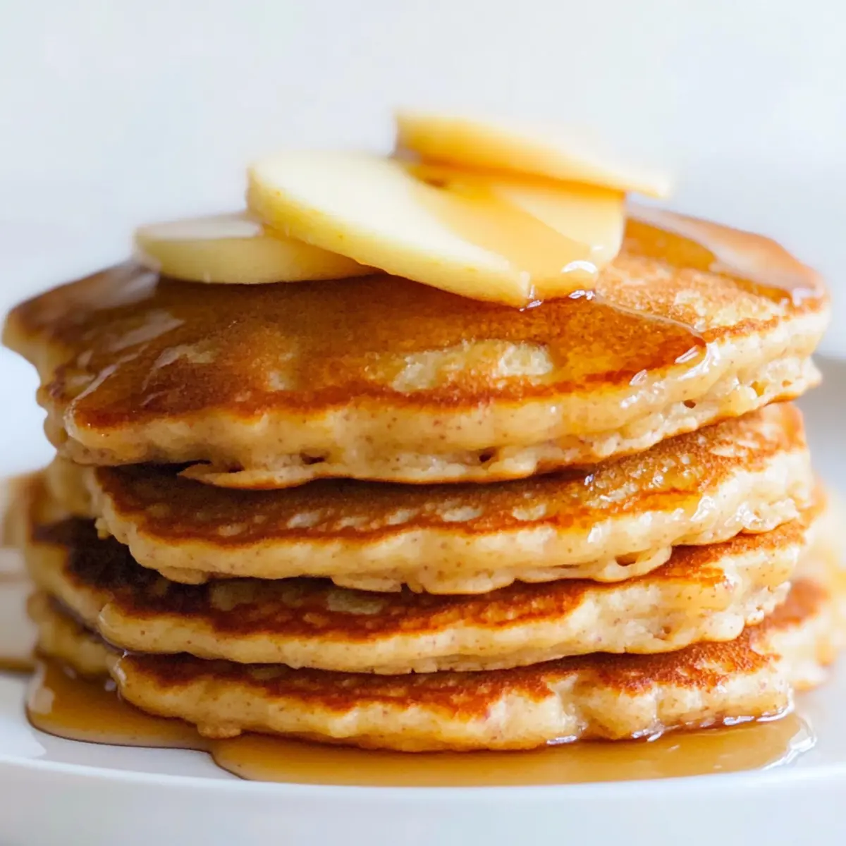 Healthy Oatmeal Apple Pancakes