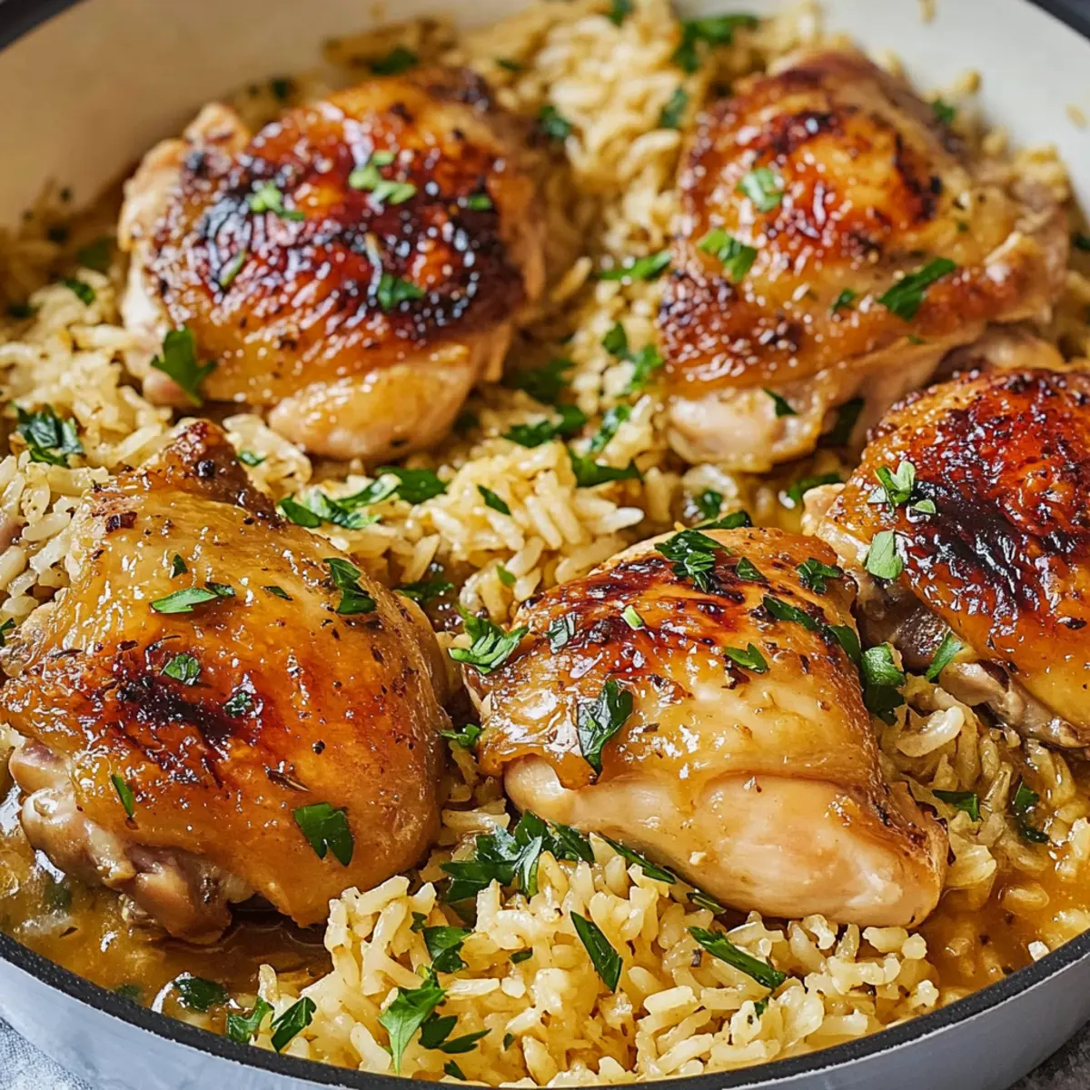 Chicken Thighs and Rice