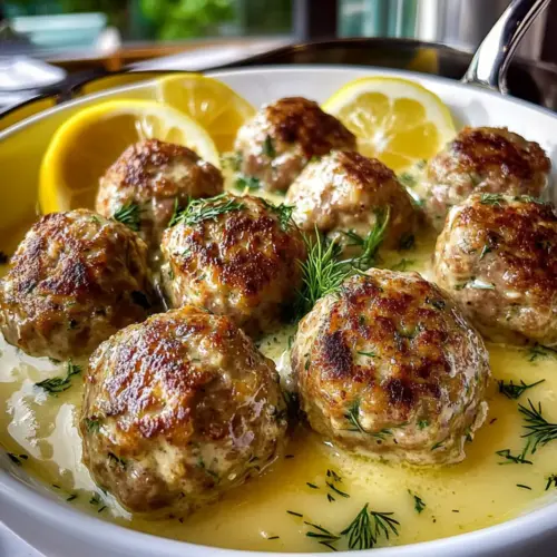 Greek Meatballs in Lemon Sauce