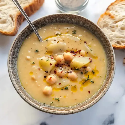 Vegan Garlic Chickpea Soup