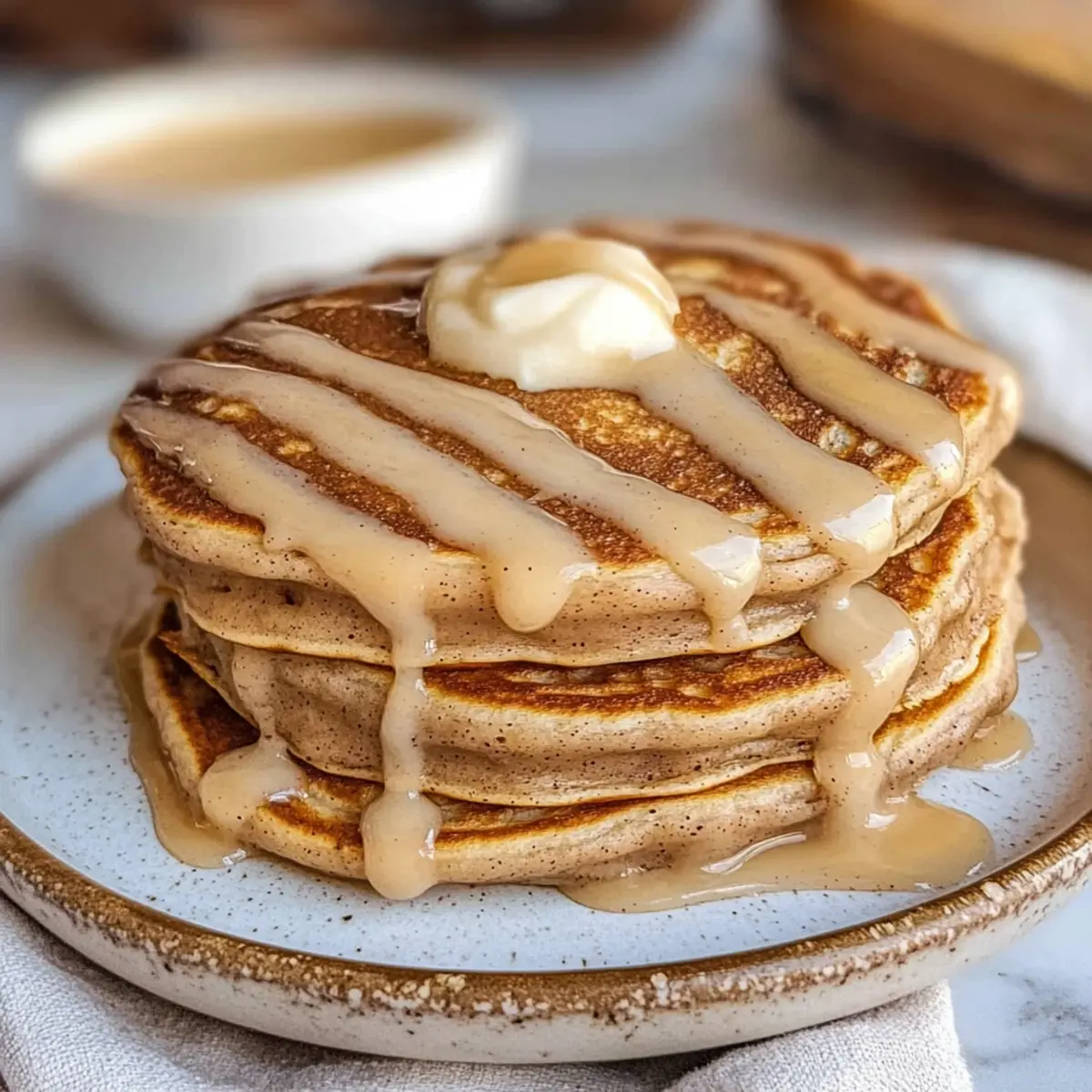 Vegan Cinnamon Roll Pancakes