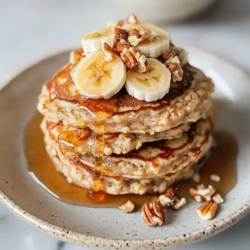 Healthy Banana Oatmeal Pancakes