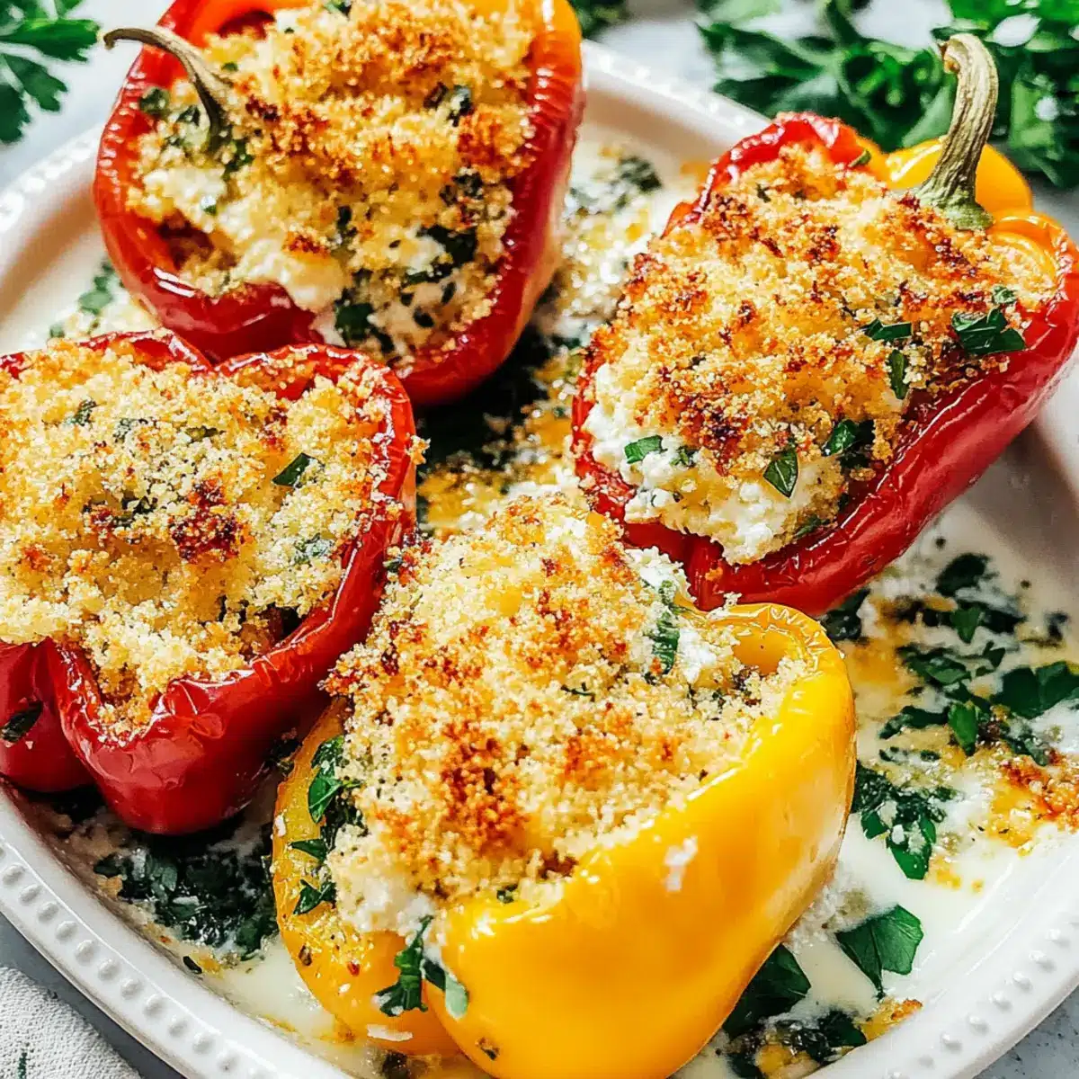Tuscan Ricotta Stuffed Peppers
