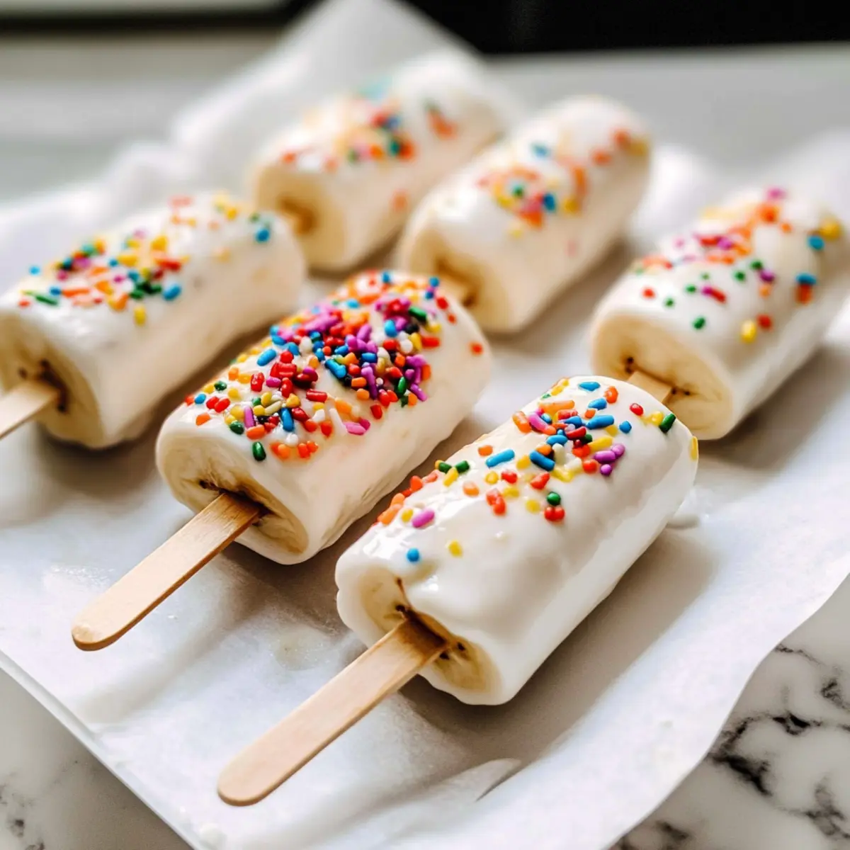 Frozen Yogurt Banana Pops