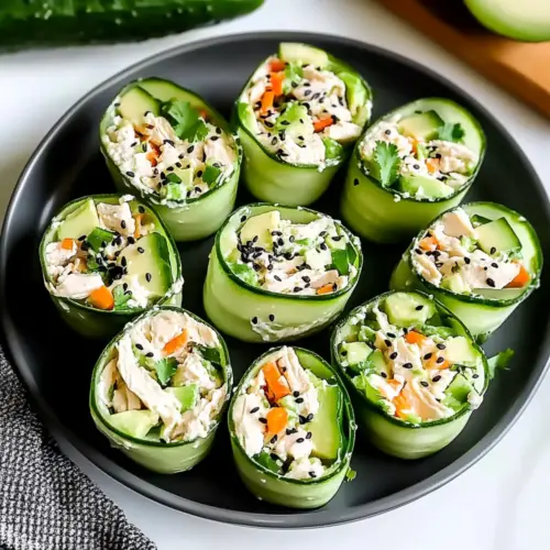 Best Chicken Salad Cucumber Roll Ups