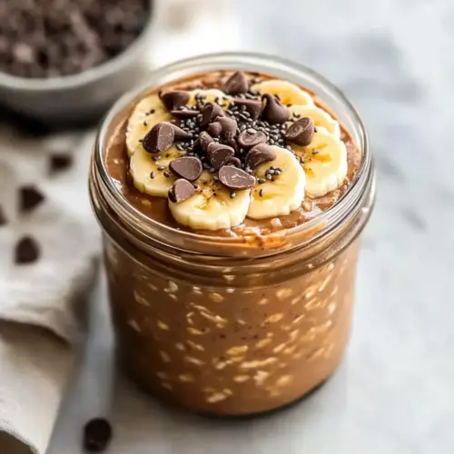 Creamy Chocolate Peanut Butter Overnight Oats