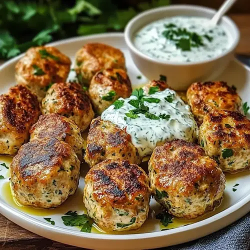 Chicken Kofta Garlic Yogurt Sauce