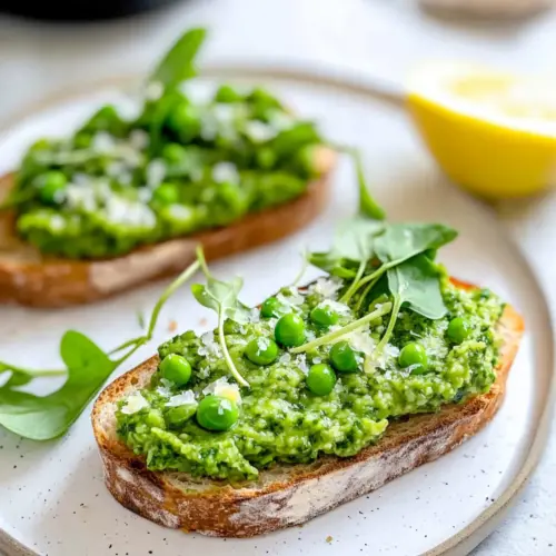 Pea Bruschetta