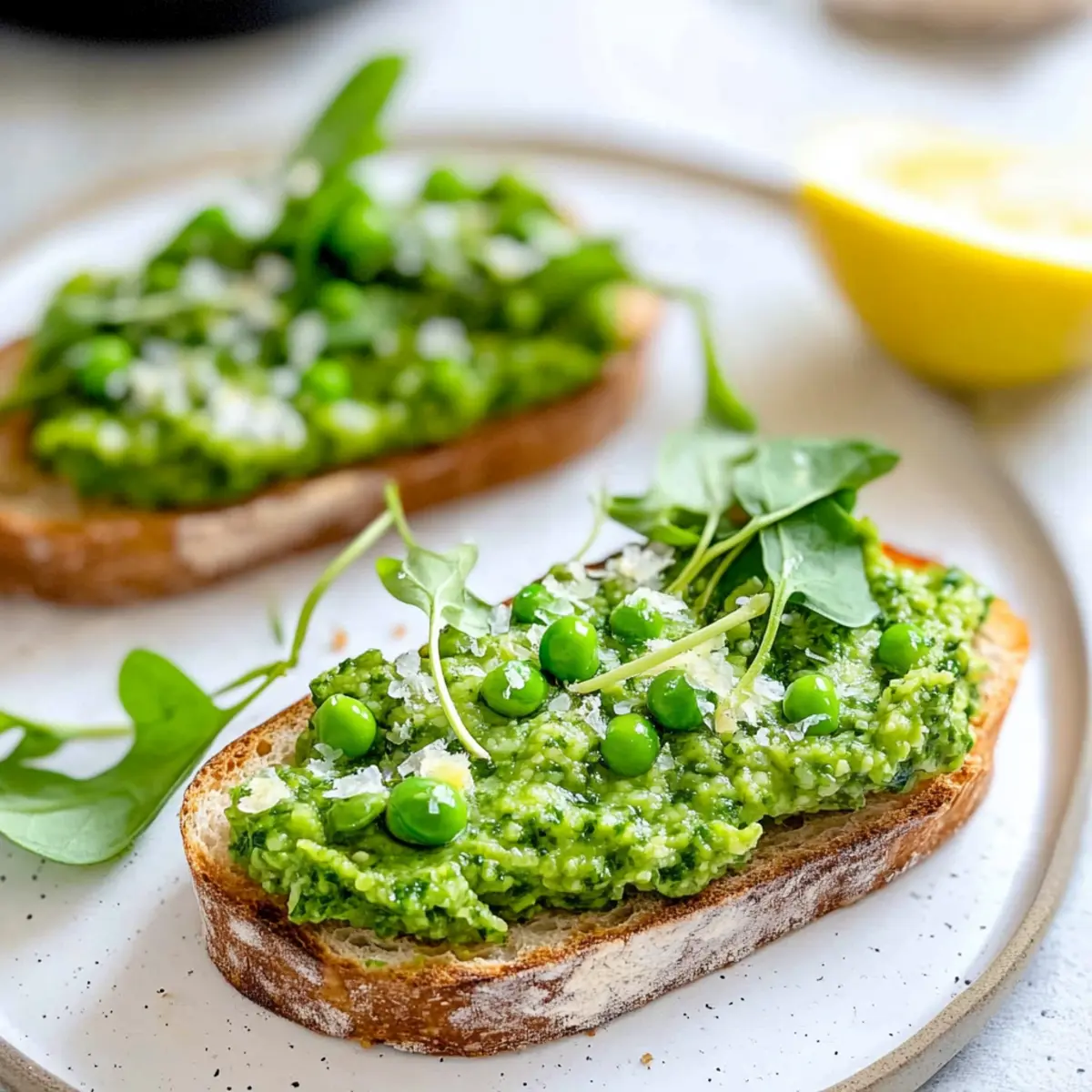 Pea Bruschetta